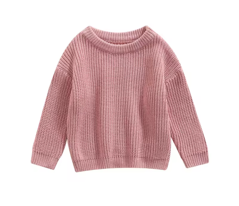 Rose pink knitted jumper