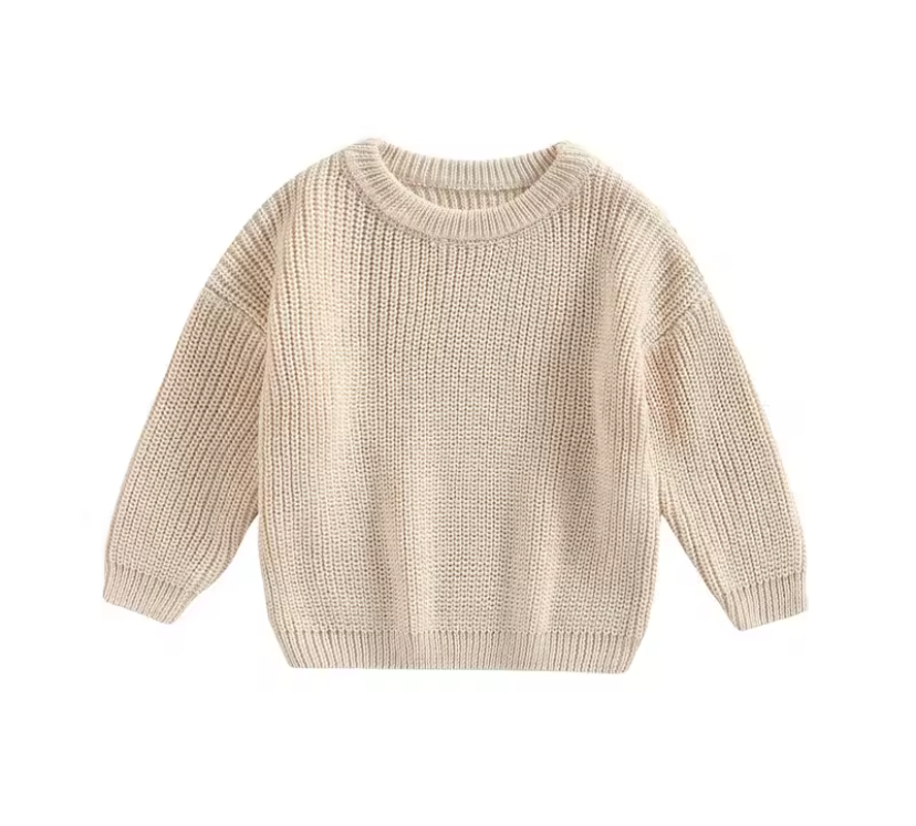 Milky white knitted jumper