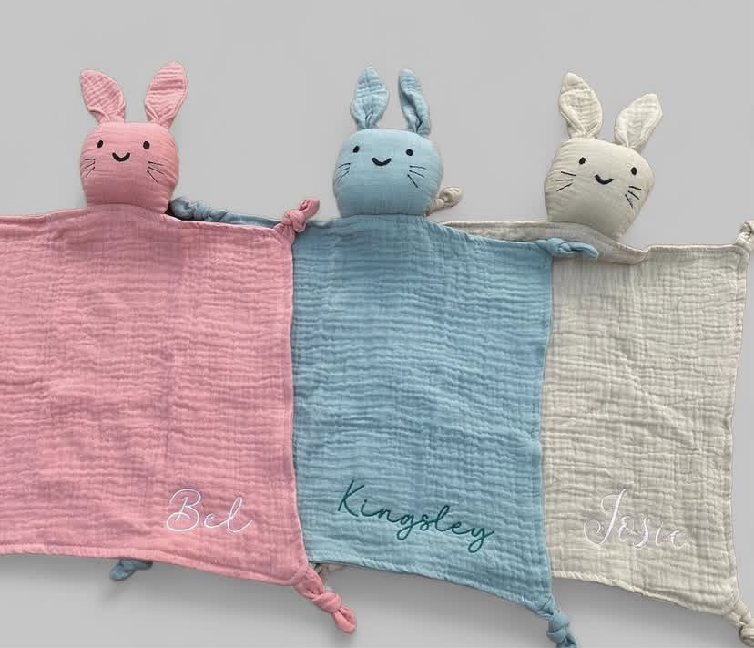 Dark pink bunny comforter