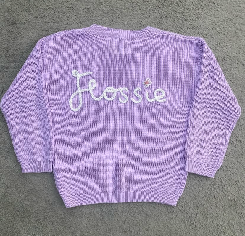 Purple knitted jumper