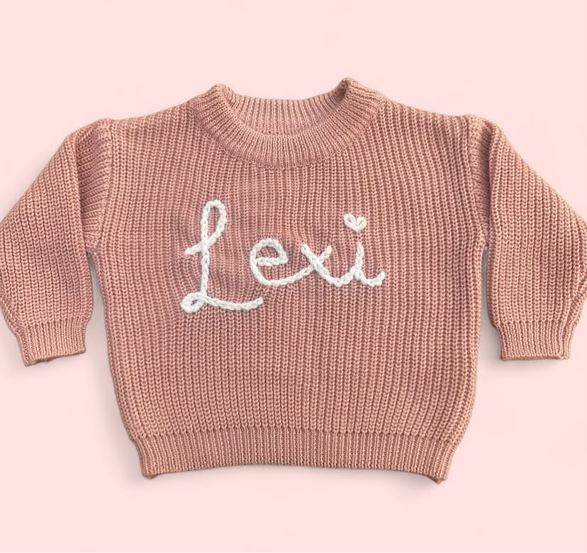 Rose pink knitted jumper