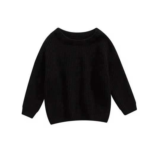 Black knitted jumper