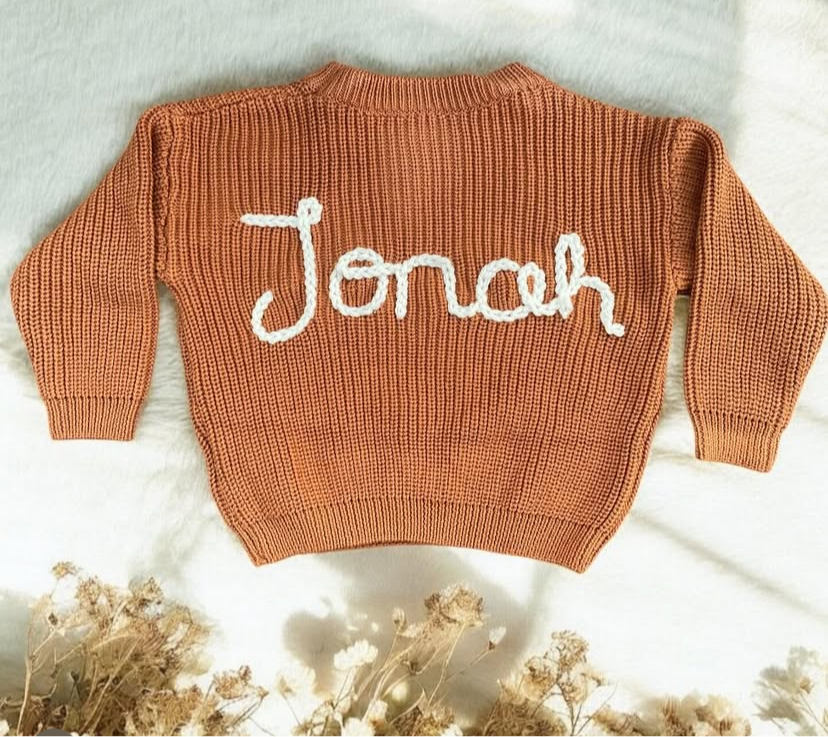 Brown knitted jumper