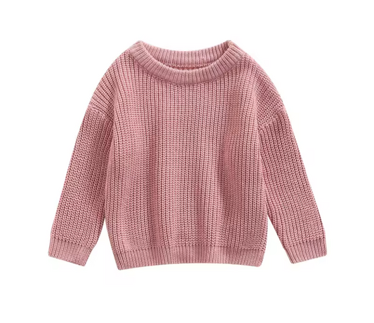 Rose pink knitted jumper