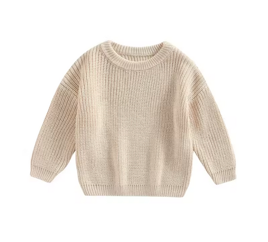 Milky white knitted jumper