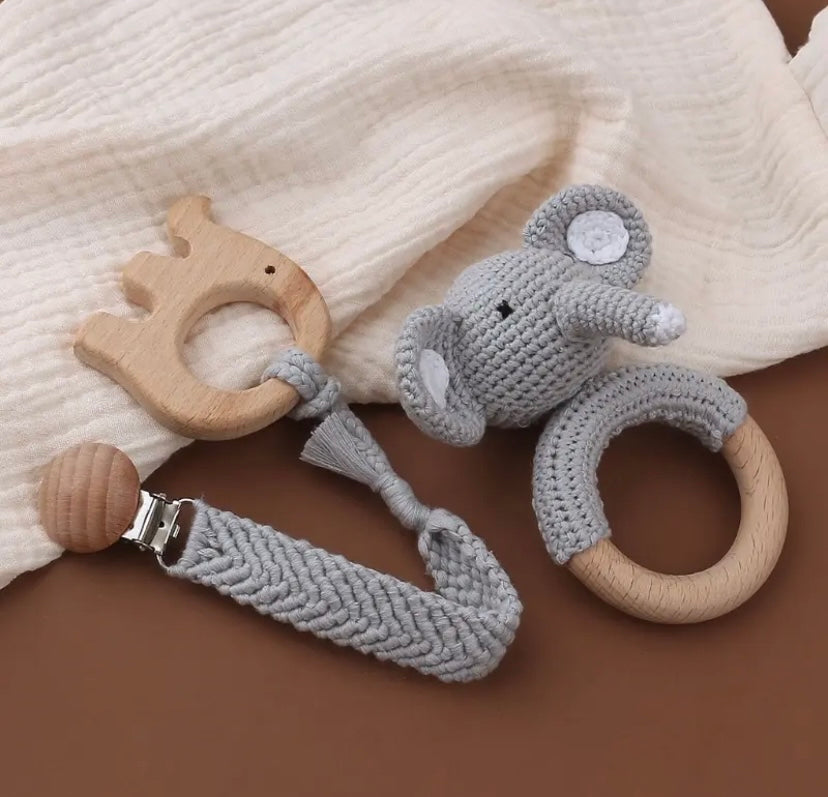 Crochet rattle gift sets