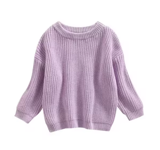 Purple knitted jumper
