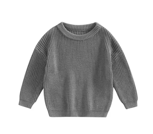 Grey knitted jumper