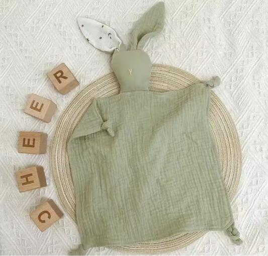 Green star ear bunny comforter