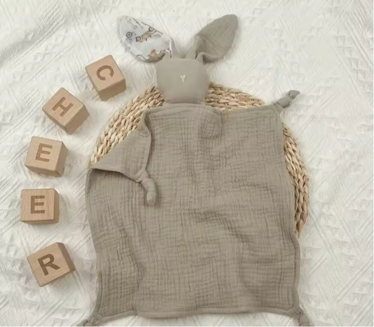 Grey car ear bunny comforter