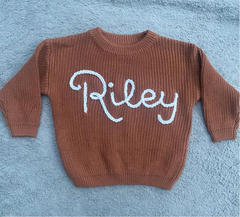 Brown knitted jumper