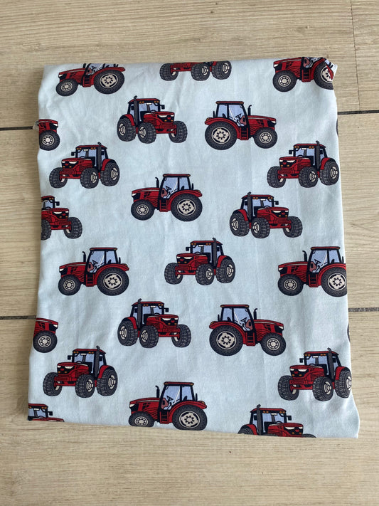Red tractor fabric