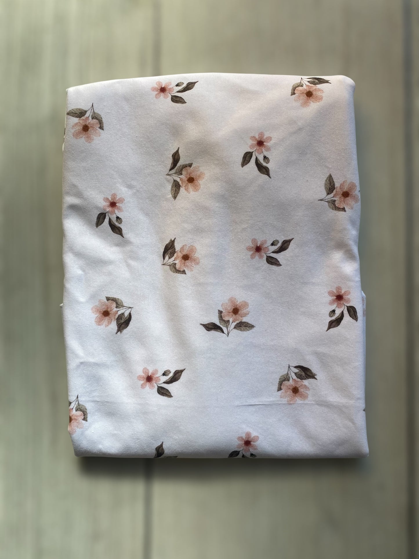 White floral fabric