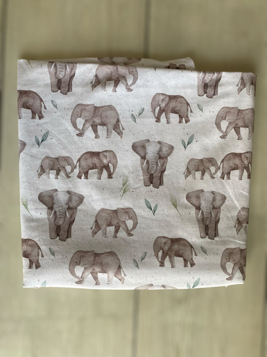 Elephant family fabric