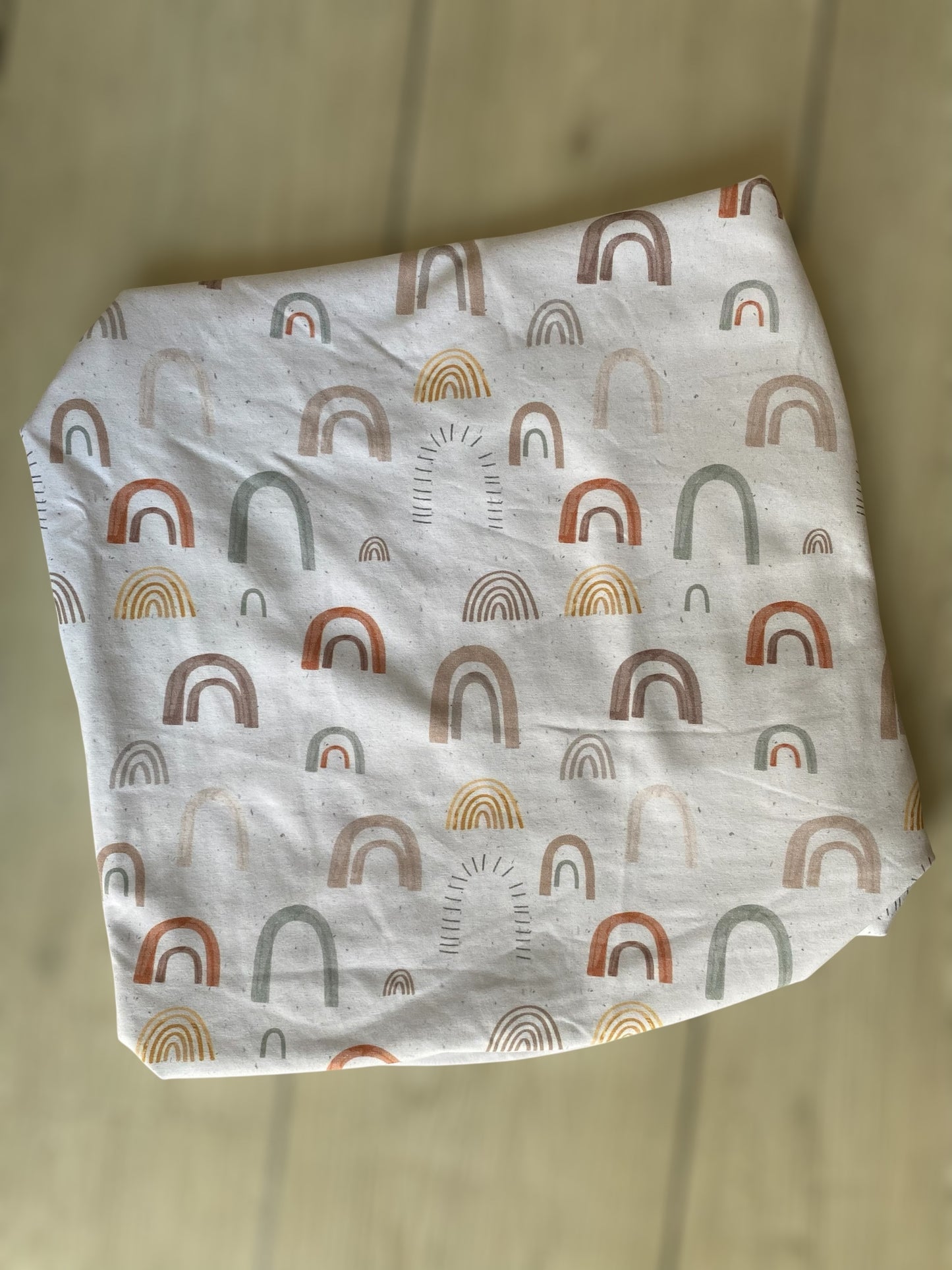 Earthy rainbows fabric