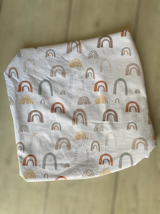 Earthy rainbows fabric
