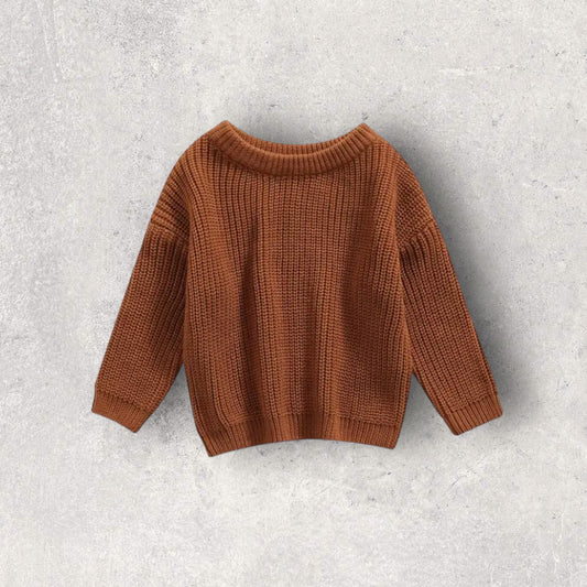 Brown knitted jumper