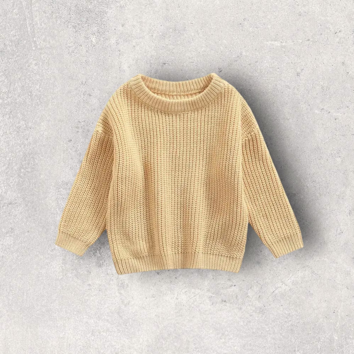 Beige knitted jumper