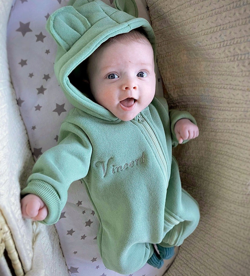 Green Brody bear romper