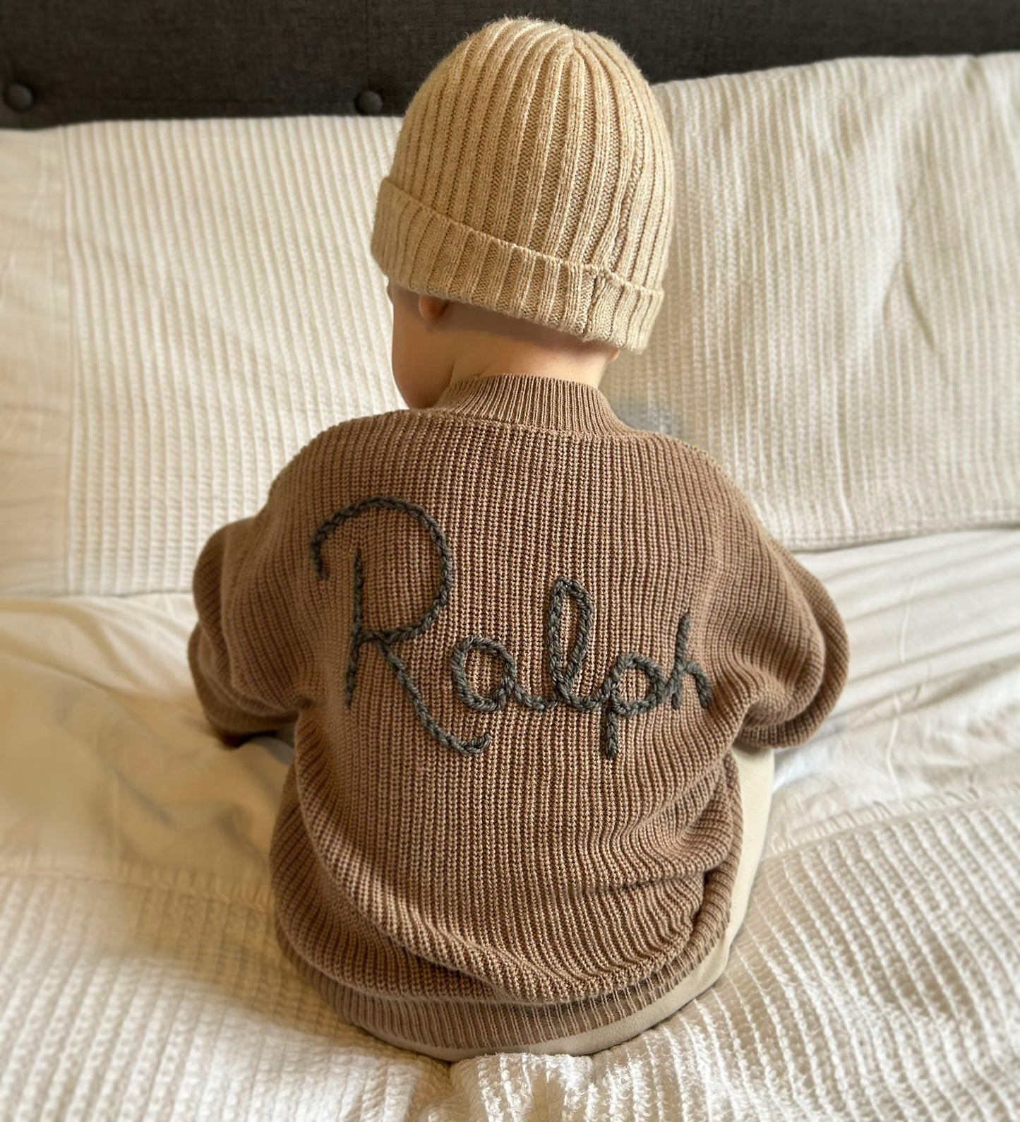 Khaki knitted jumper