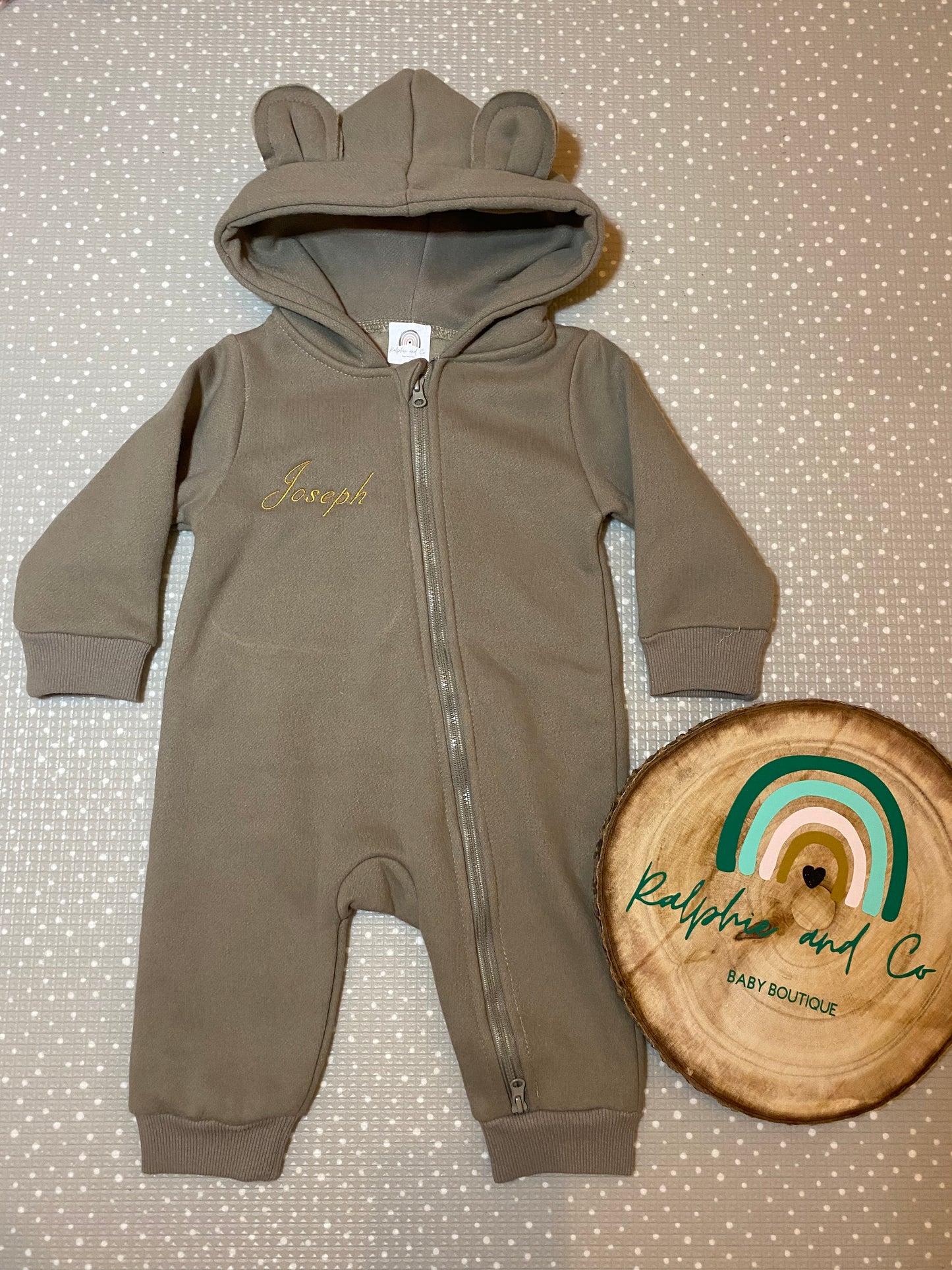 Brown Brody bear romper