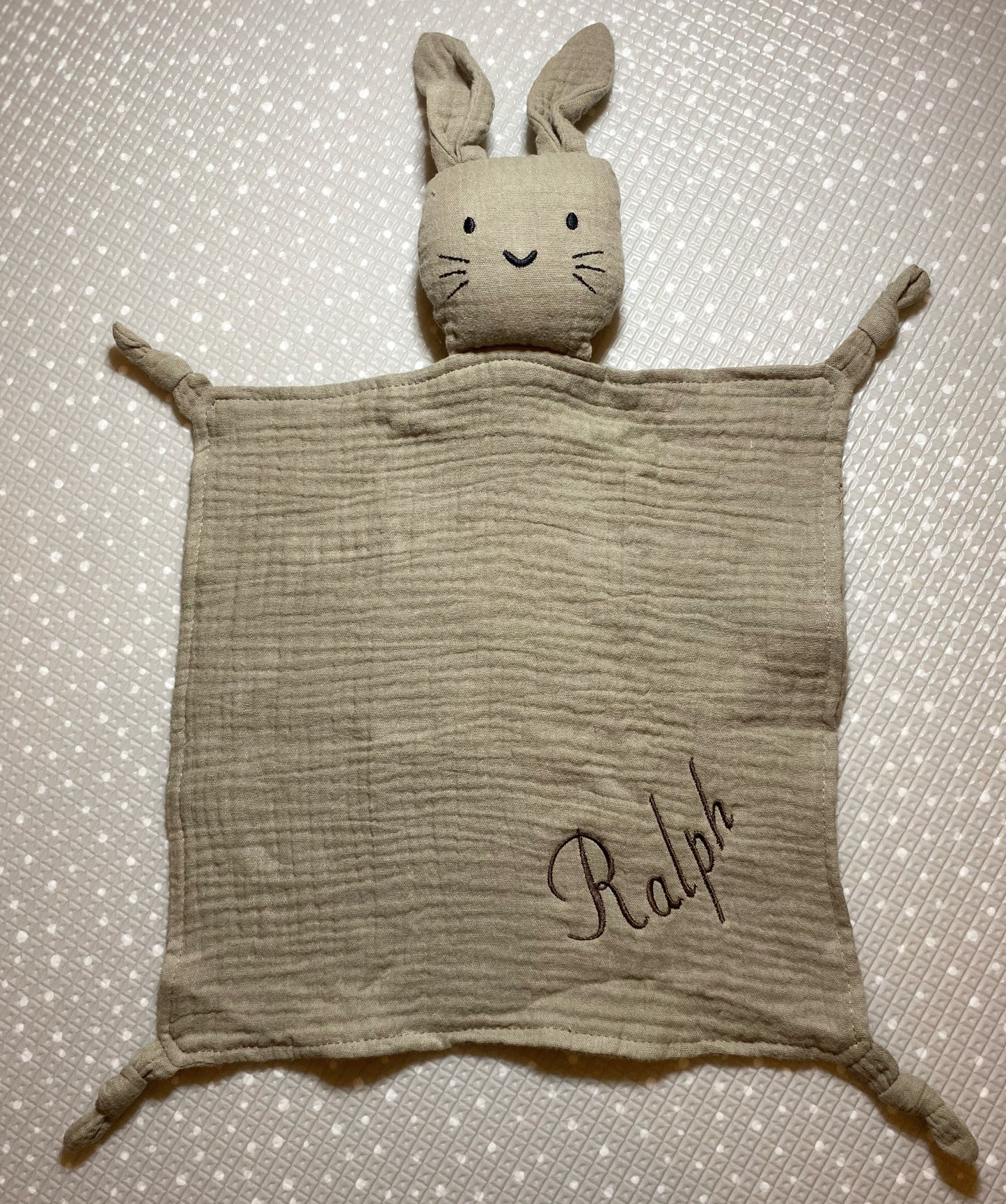 Khaki bunny comforter