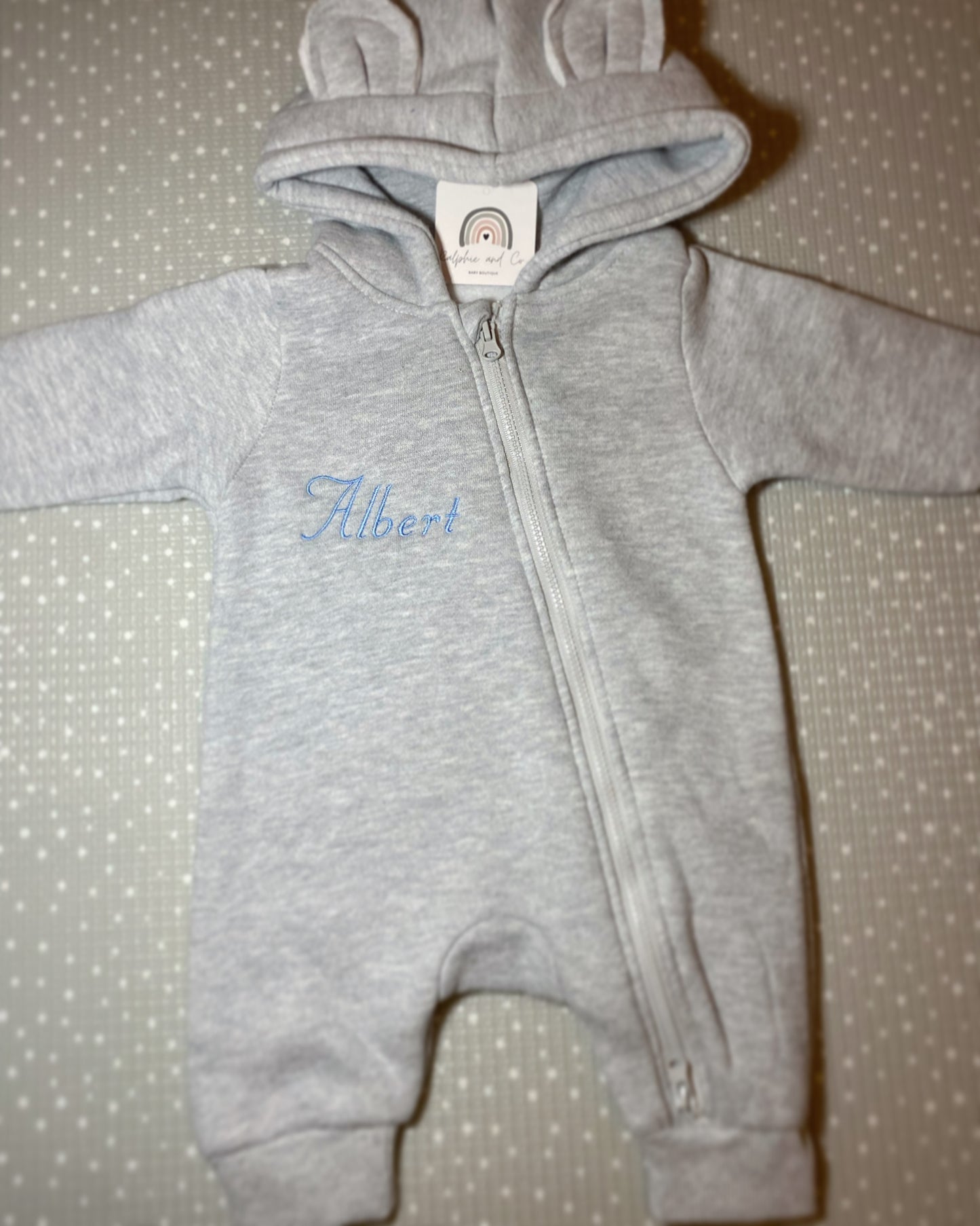 Grey Brody bear romper